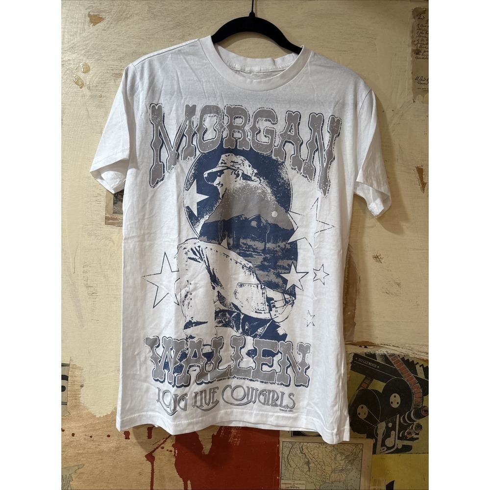 Morgan Wallen‎ T-shirt Crewneck Long Life Cowgirls Licensed Womens XS